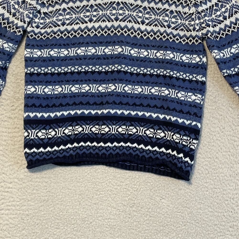 Marsh Landing Blues Women's Pullover Sweater Geometric Crew Neck Blue M VTG - Picture 2 of 14